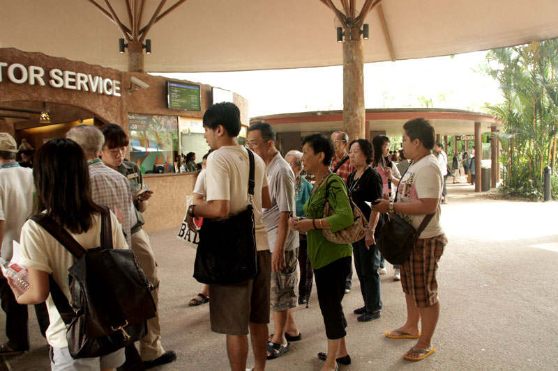 Waiting for entry ticket